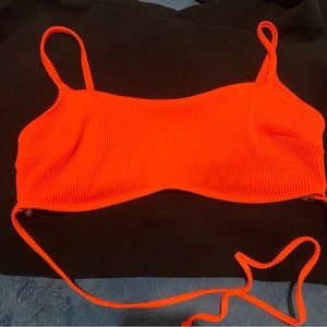hollister ribbed swim top